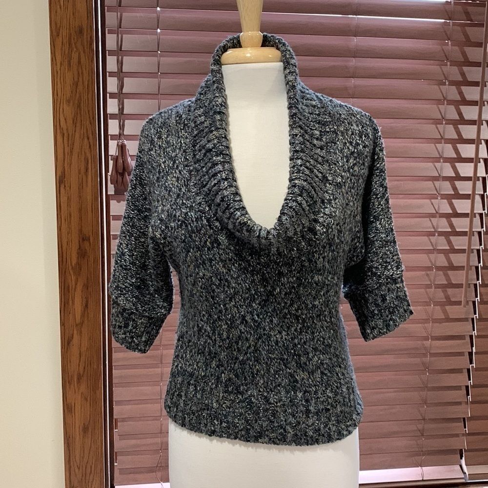 American Rag short sleeve cowl neck grey sweater, XS
